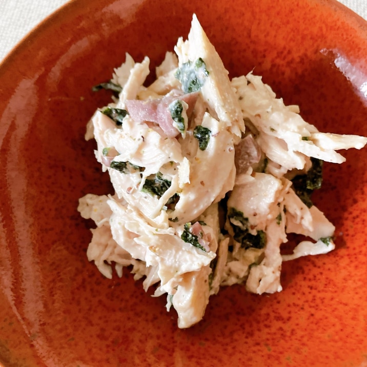 蒸し鶏の和え物